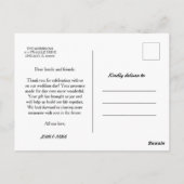 愛エレガントハートス結婚クリプトの写真 ポストカード (裏面)