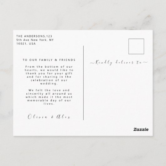 愛エレガントハートス結婚クリプトの写真 ポストカード (裏面)