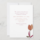 愛エレガントハートレズ結婚式招待状 招待状 (裏面)