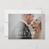 愛エレガントハート結婚のシックな脚本おもしろい サンキューカード (正面)