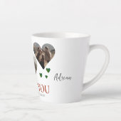 愛エレガントバレンタインのカップル3写真名前L カフェラテマグ (右)