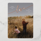 '愛エレガント'バレンタインデーのフォイル写真カード 箔シーズンカード (正面)