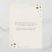 '愛エレガント'バレンタインデーのフォイル写真カード 箔シーズンカード (裏面)