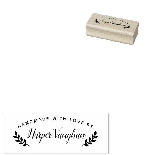 愛エレガントパーソナライズされたで手作り ラバースタンプ (押印)
