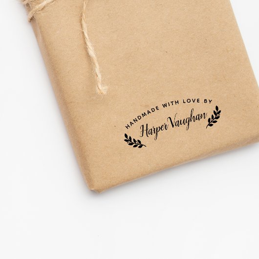 愛エレガントパーソナライズされたで手作り ラバースタンプ