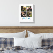 愛エレガントパーソナライズされた母4家族の写真 キャンバスプリント (インサイチュ (寝室))