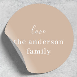 愛エレガントミニマルモダンのトープ粘土 ラウンドシール