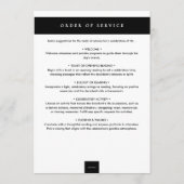 愛エレガントモダン心の中でアーチ写真葬儀 プログラム (裏面)