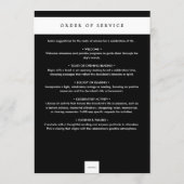 愛エレガントモダン心の中でアーチ写真葬儀 プログラム (裏面)