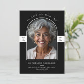 愛エレガントモダン心の中でアーチ写真葬儀 プログラム (スタンド正面)