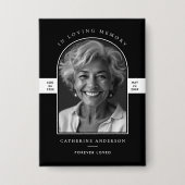 愛エレガントモダン心の記憶アーチ写真記念 缶バッジ (正面)