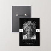 愛エレガントモダン心の記憶アーチ写真記念 缶バッジ (正面/裏面)