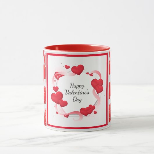 愛エレガントモダン最高のハート マグカップ (中央)