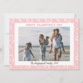 愛エレガントモダンValentines Day家族1写真 シーズンカード (正面)