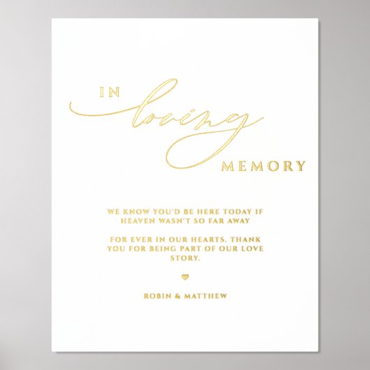 愛エレガント実在情の記憶の兆し結婚を引き立てる 箔ポスター (正面)