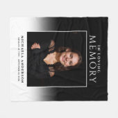 愛エレガント心の記憶フォトメモリアル フリースブランケット (正面(横))