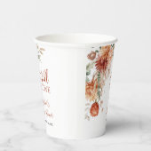 愛エレガント素朴の赤ちゃんシャワーのワイルドフラワー秋 紙コップ (右)