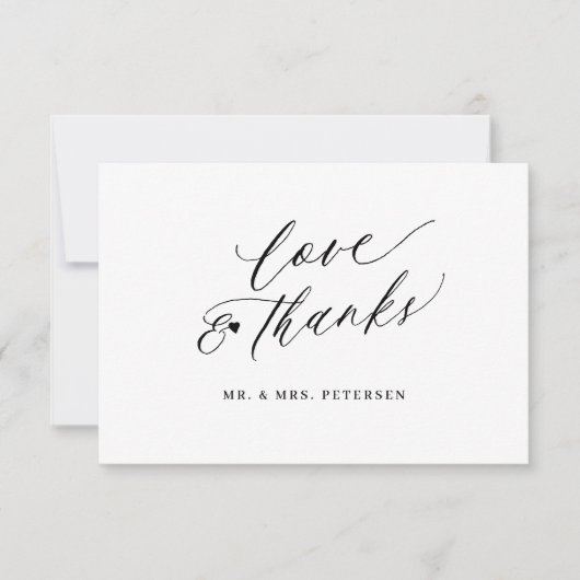 愛エレガント結婚と感謝していのを感謝してい台詞です カード (正面)