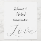 愛エレガント結婚の ワインラベル (シングルラベル)