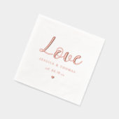 愛エレガント結婚の 箔ナプキン (左)