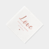 愛エレガント結婚の 箔ナプキン (右)