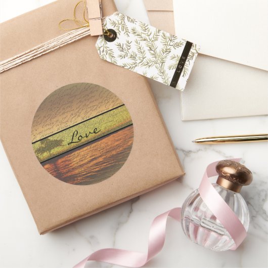 愛エレガント結婚式用シール ラウンドシール (ギフト)