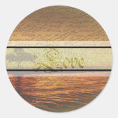 愛エレガント結婚式用シール ラウンドシール (正面)