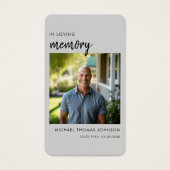 愛エレガント記憶で葬儀フォト祈りの言葉カード (正面)