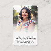愛エレガント記憶の葬儀メモリカード 名刺 (正面)