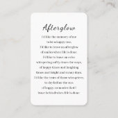 愛エレガント記憶の葬儀メモリカード 名刺 (裏面)