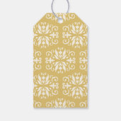 愛エレガント金ゴールド書結婚書のモノグラム ギフトタグ (裏面)