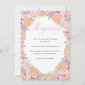 愛エレガント開花ブライダルシャワー招待 招待状 (裏面)