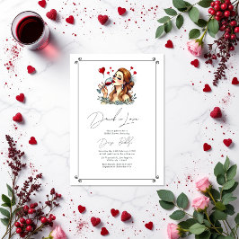 愛エレガント飲ブライダルシャワー 招待状