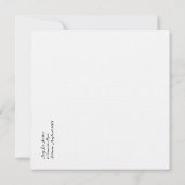 愛エレガント鳥との発表 招待状 (裏面)