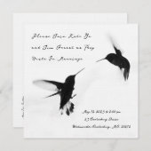 愛エレガント鳥との発表 招待状 (正面/裏面)