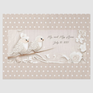 愛エレガント鳥の結婚ティッシュペーパー 薄葉紙