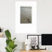 愛オンビーチポスタープリント[ホワイト宇宙] ポスター (ホームオフィス)