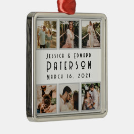 愛カスタマイズの写真ギフトモダンパーソナライズされた メタルオーナメント