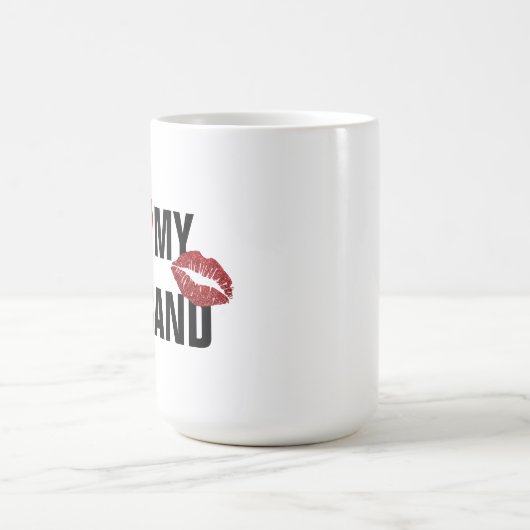 愛カスタマイズの夫や妻を愛するマグ コーヒーマグカップ (中央)