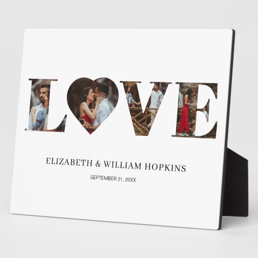 愛カスタマイズハート4写真 フォトプラーク (側面)