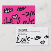 愛カスタマイズ可能なショッキングピンクの311空世辞 名刺 (正面/裏面)