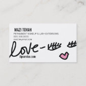 愛カスタマイズ可能なショッキングピンクの311空世辞 名刺 (裏面)