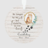 愛カスタムしい思い出の中でペット猫フォトメモリアル オーナメント (裏面)