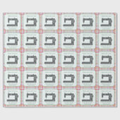 愛カスタムで作られたエレガント裁縫マシンアート ラッピングペーパー (フラット)