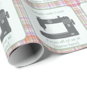 愛カスタムで作られたエレガント裁縫マシンアート ラッピングペーパー (ロールコーナー)