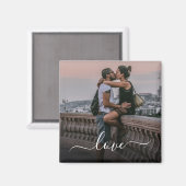 愛カスタムで写真テンプレートをパーソナライズ文字 マグネット (正面/裏面)