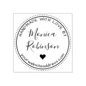 愛カスタムで手作りのハート&ラウンド ラバースタンプ (インプリント)