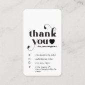 愛カスタムで手作りロゴありがとう 名刺 (裏面)