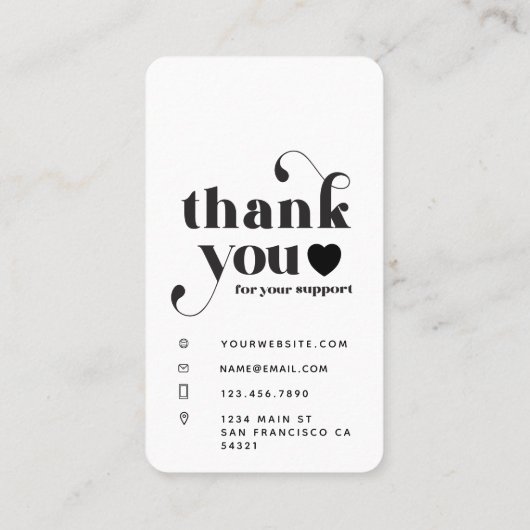 愛カスタムで手作りロゴありがとう 名刺 (裏面)