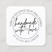 愛カスタムで手作りThank You Small Business スクエア名刺 (正面)